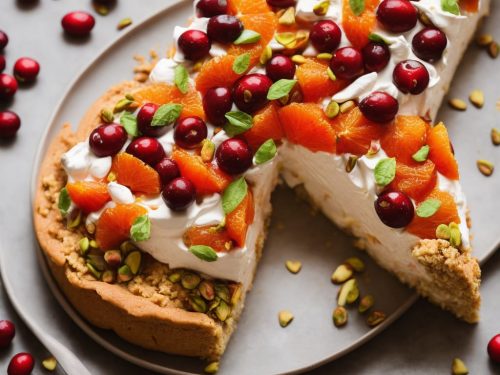 Orange, cranberry & pistachio pavlova