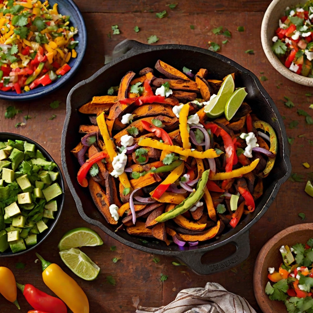 Oven-baked Sweet Potato Fajitas