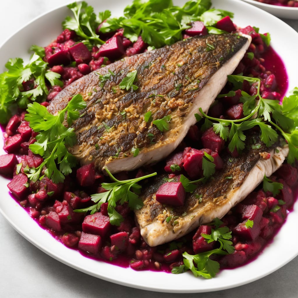 Pan-Cooked Mackerel with Beetroot Salsa & Bean Mash