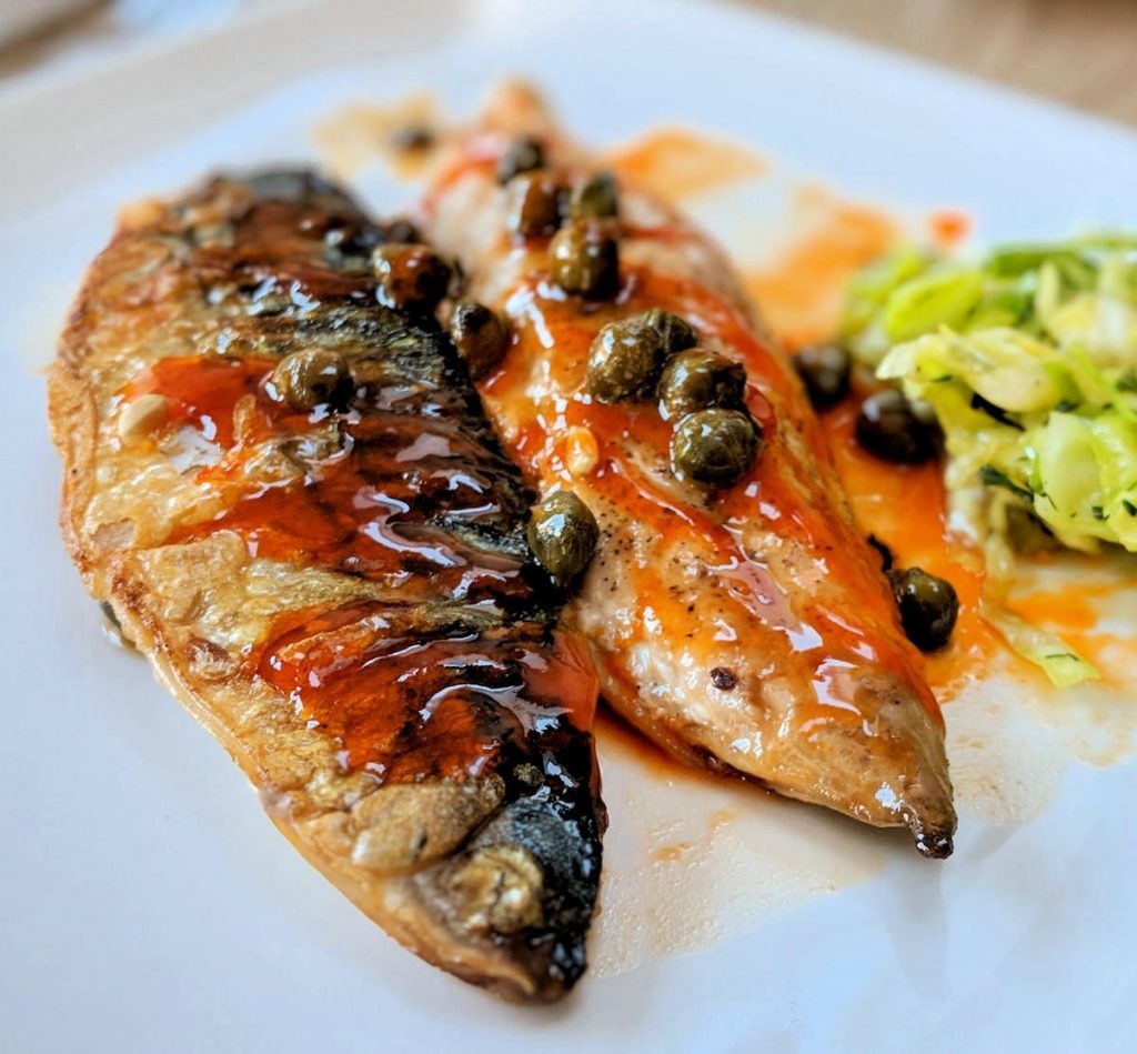 Pan-Fried Mackerel with Orange Salsa