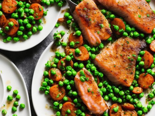 Pan-fried Sea Trout, Peas & Chorizo Fricassée