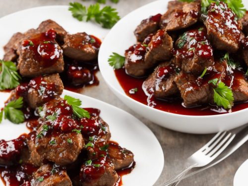 Pan-Fried Venison with Sloe Gin & Plum Sauce