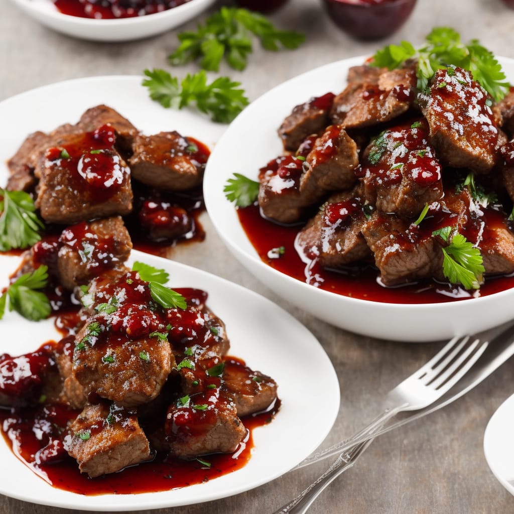 Pan-Fried Venison with Sloe Gin & Plum Sauce