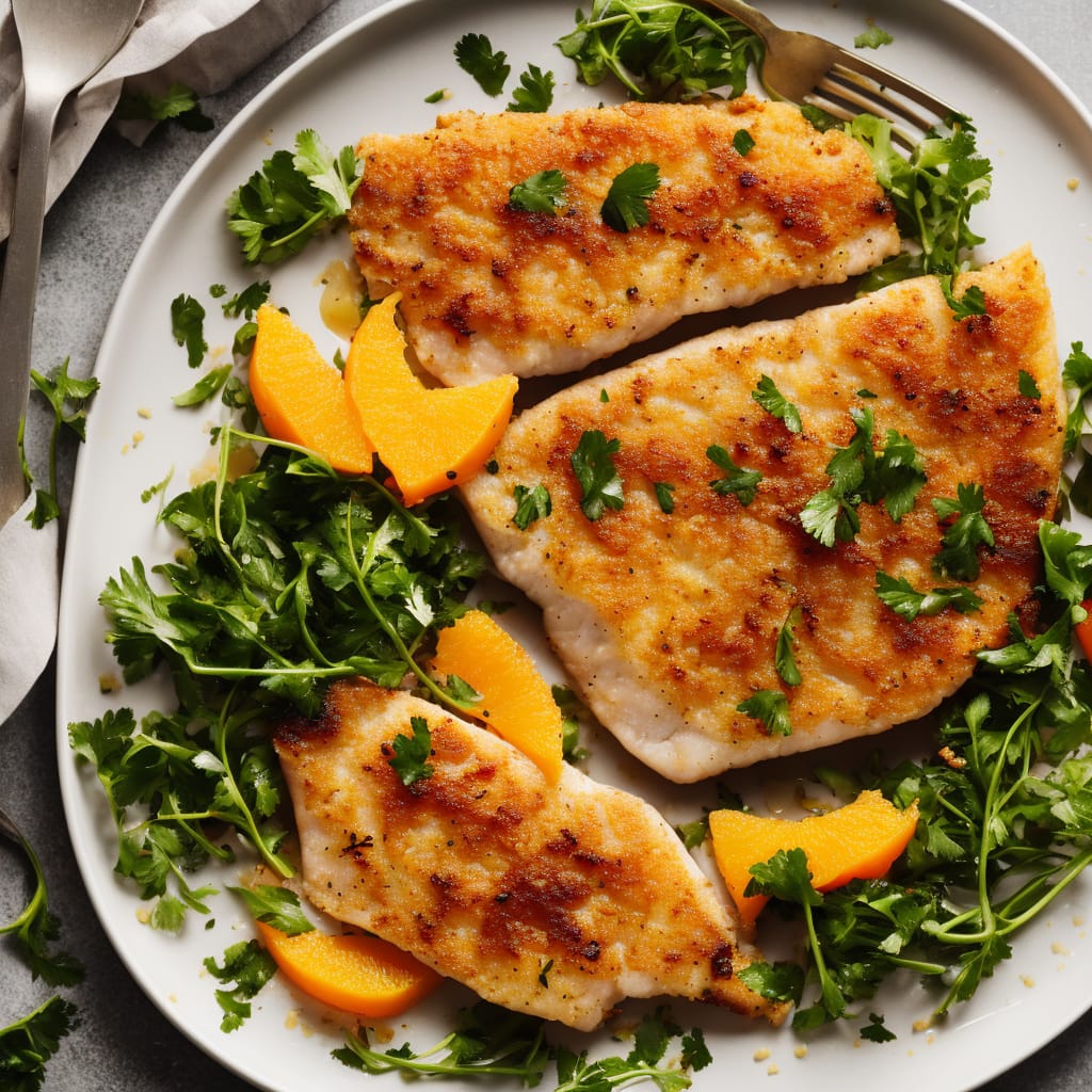 Pan-fried White Fish with Polenta & Orange Crust