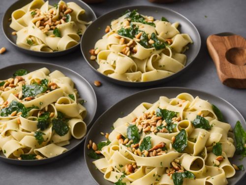 Pappardelle with Sorrel Butter & Pine Nuts