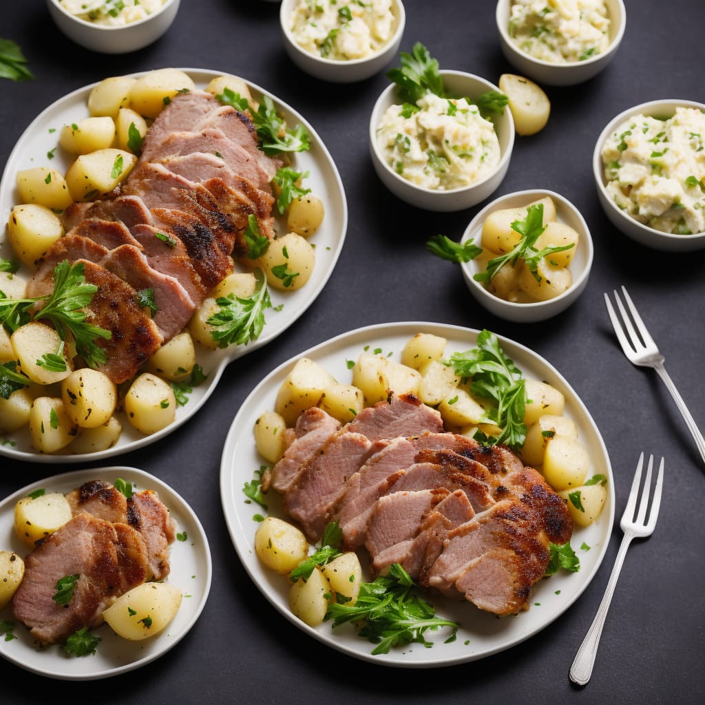 Parma Pork with Potato Salad