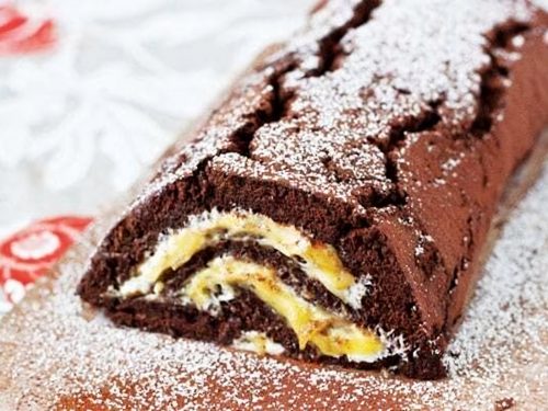 Passion Fruit, Chocolate & Coconut Roulade