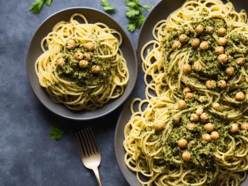 Pasta with Parsley & Hazelnut Pesto