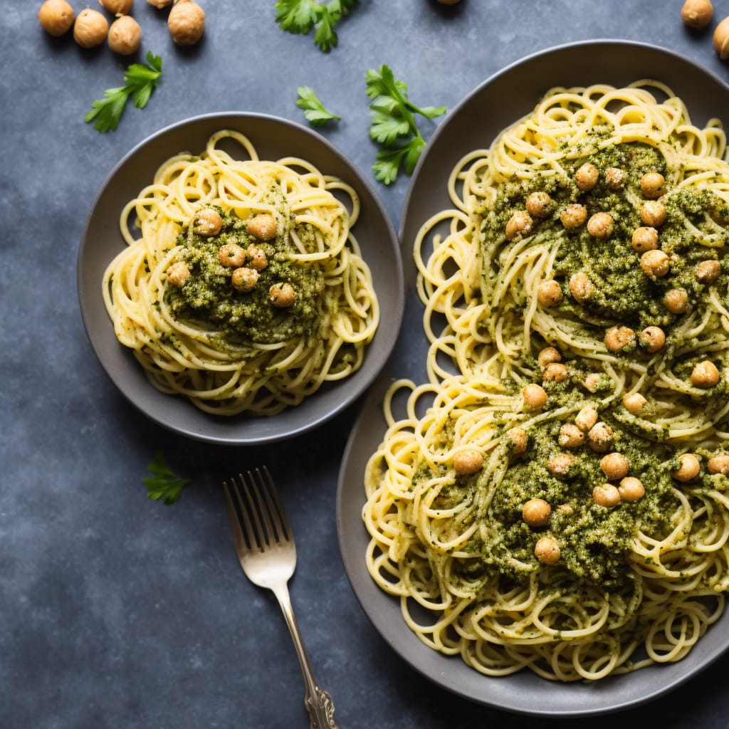 Pasta with Parsley & Hazelnut Pesto