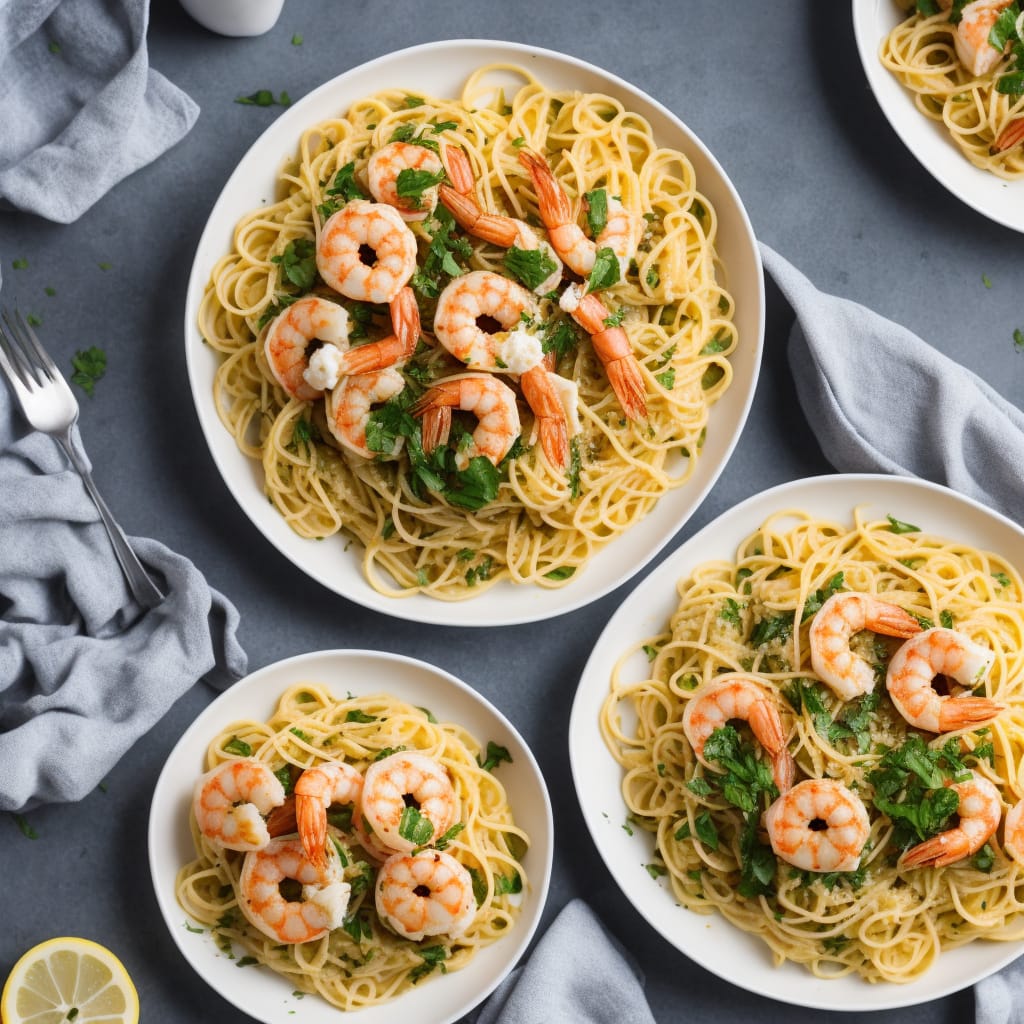 Pasta with Prawns, Mascarpone & Lemon