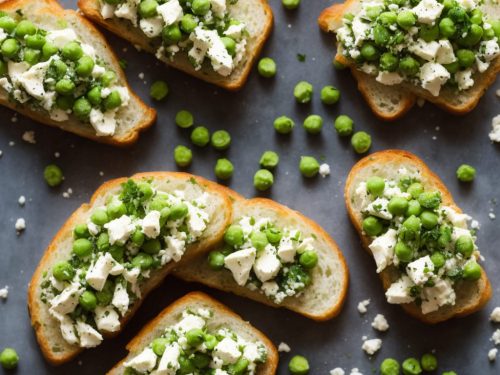 Pea & feta toasts