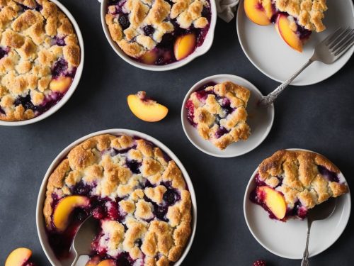 Peach and Blackberry Cobbler