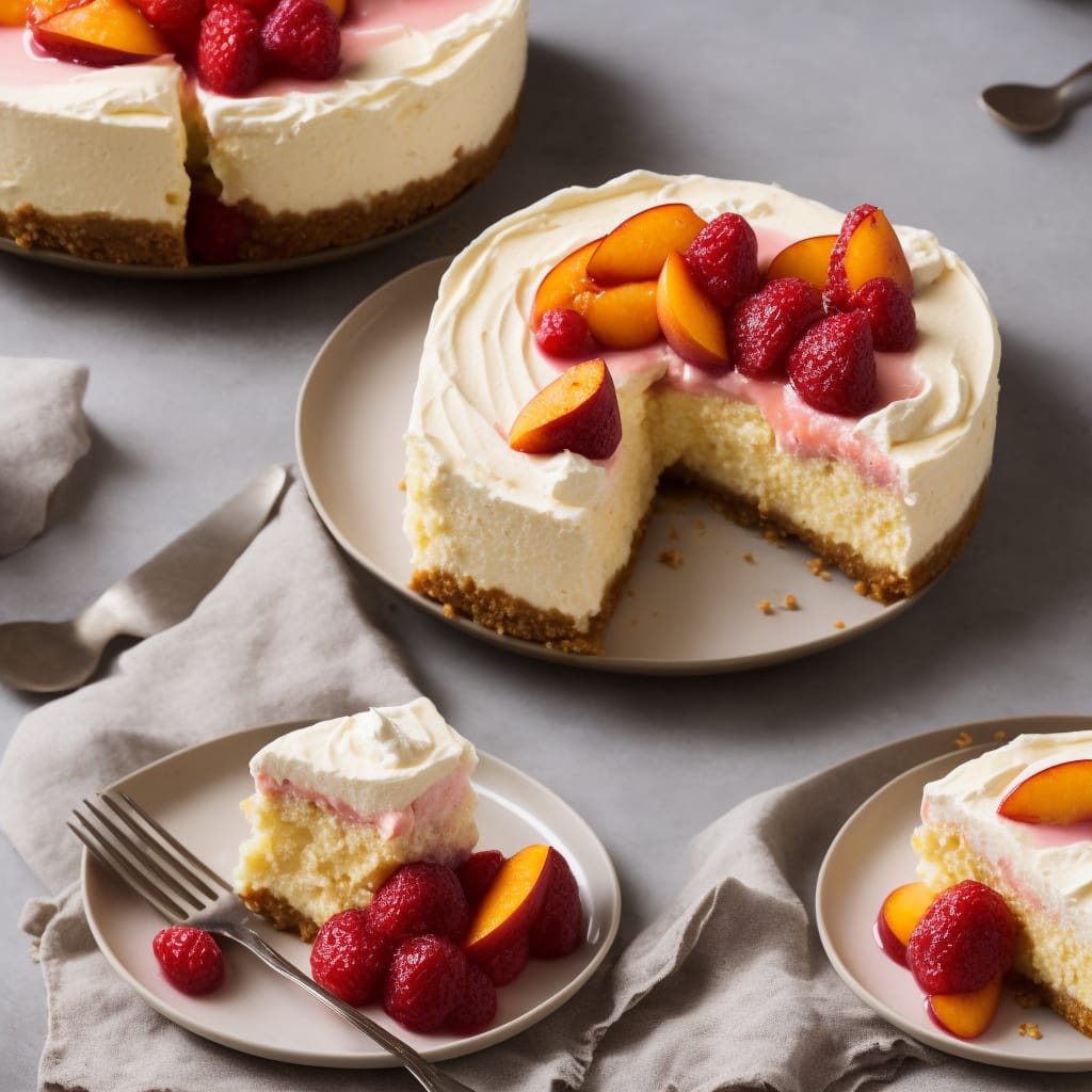 Peach Melba Cheesecake