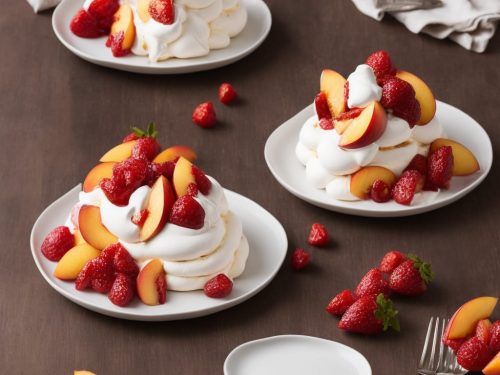 Peach Melba Pavlova