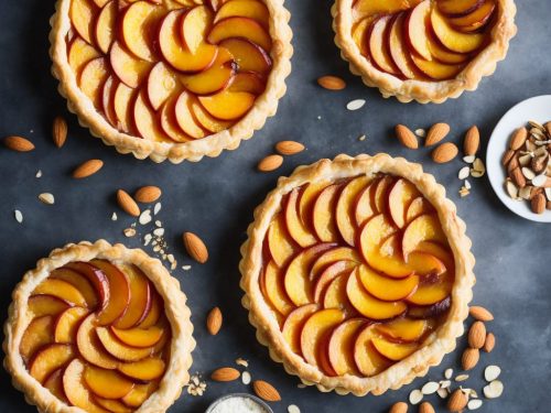 Peach Puff Pastry Tart with Almonds