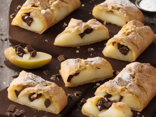 Pear, Chocolate & Marzipan Strudel