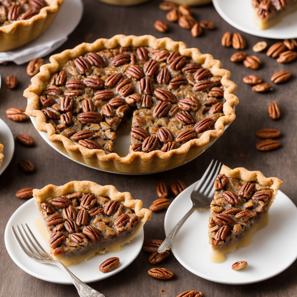 Pecan Pie with Maple Cream