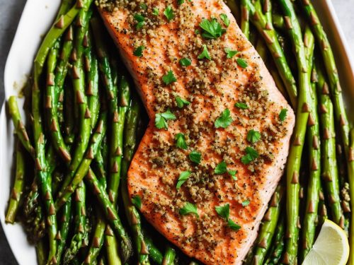 Pepper & Lemon Crusted Salmon with Asparagus