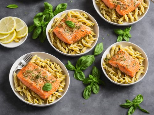 Pesto Salmon Pasta Bake