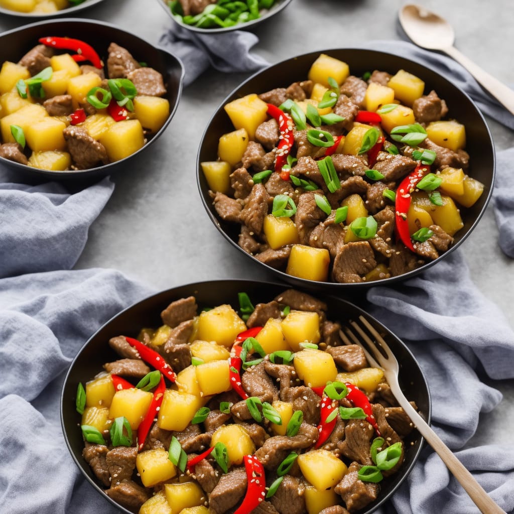 Pineapple, Beef & Ginger Stir-Fry