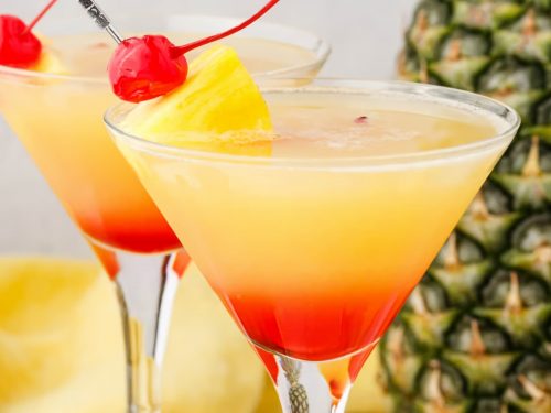 Pineapple Upside-down Cake Martinis