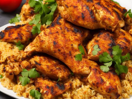 Piri-piri chicken with spicy rice