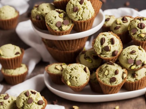 Pistachio Friands with Chocolate Ice Cream