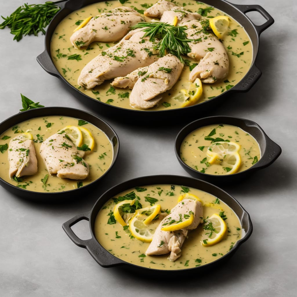 Poached Chicken with Lemon & Tarragon Sauce