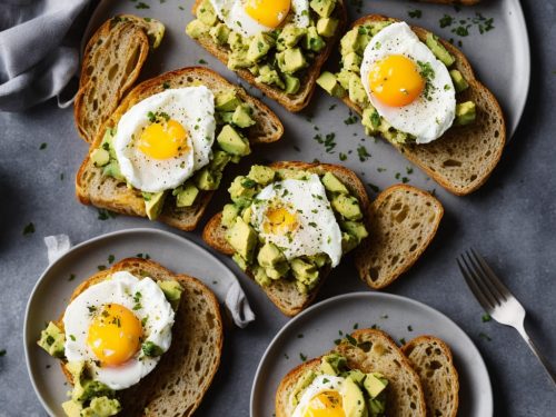 Poached Eggs on Avocado & Feta Toast