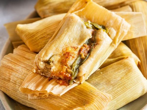 Poblano and Cheese Tamales (Tamales de Rajas con Queso)