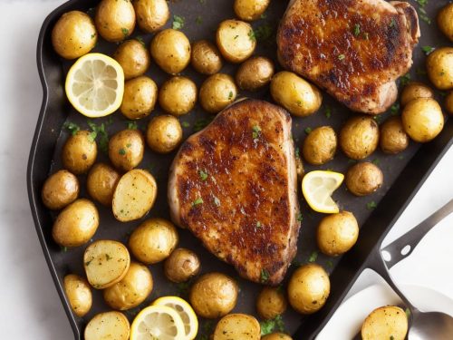 Pork Chops with Lemon Roast Potatoes