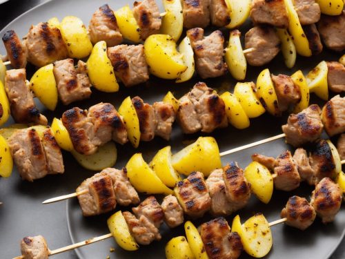 Pork, Lemon & Potato Kebabs