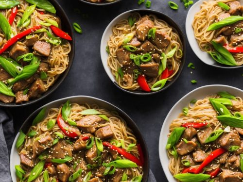 Pork Noodle Stir-Fry