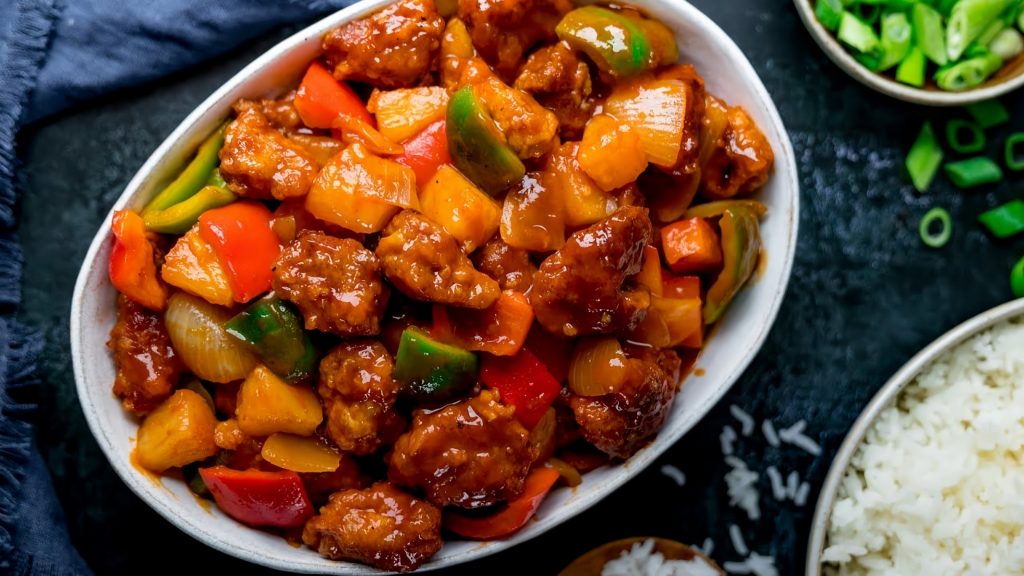 Pork with Sweet & Sour Onion Sauce