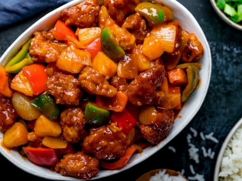 Pork with Sweet & Sour Onion Sauce