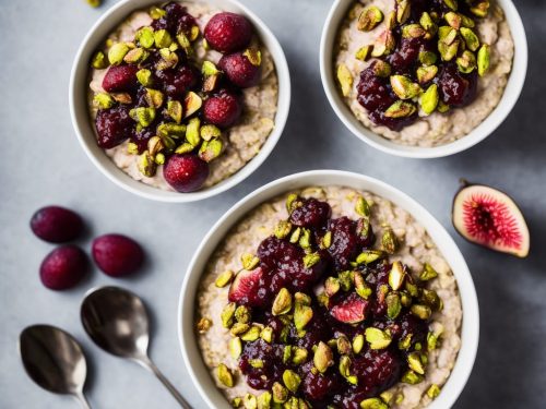 Porridge with Quick Berry Compote, Figs & Pistachios