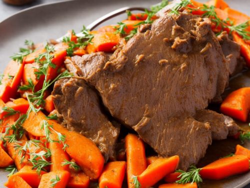 Pot-roast veal with new-season carrots & orange