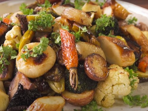 Pot-roasted vegetables