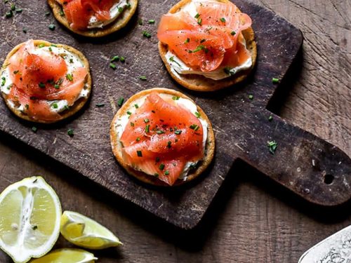 Potato Cakes with Smoked Salmon & Cream Cheese