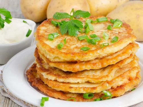 Potato & Spring Onion Breakfast Pancakes