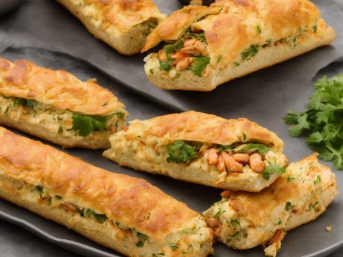 Prawn & beansprout omelette baguette