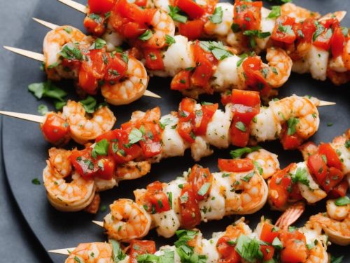 Prawn Bruschetta Skewers