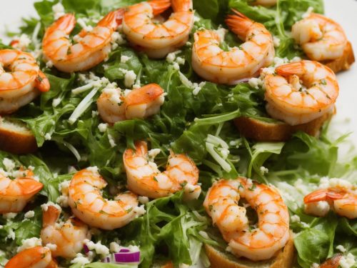 Prawn Bruschetta with Lemony Fennel Salad