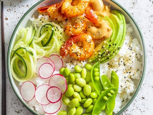 Prawn & Grain Poke Bowls