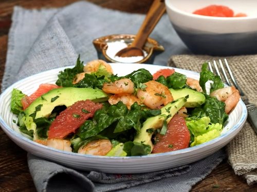 Prawn, grapefruit & avocado salad