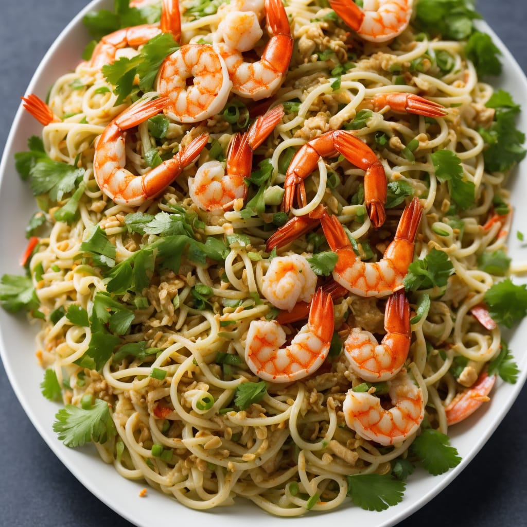 Prawn & Noodle Salad with Crispy Shallots