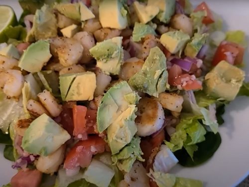 Prawn Salad with Orange, Red Onion & Avocado