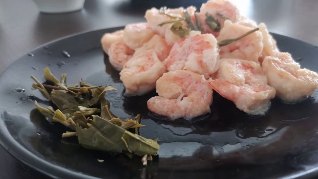 Prawns in Longjing Tea