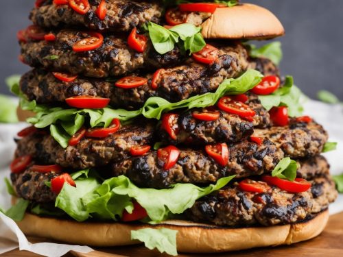 Pulled BBQ Aubergine & Black Bean Burgers