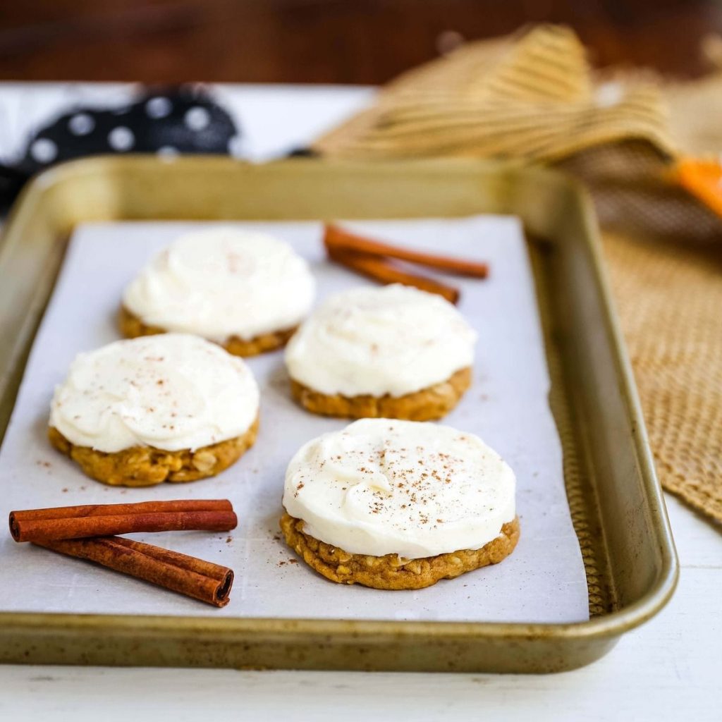 Pumpkin Cookies with Cream Cheese Frosting (The World's Best!)